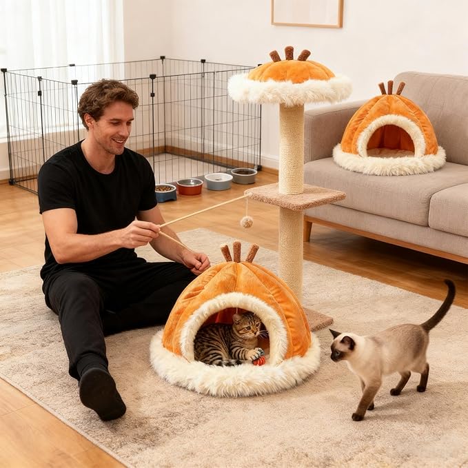 Washable Dog Bed, Soft Cat Shelter, Breathable Puppy Beds for Winter Comfort, Kitten Bed with Comfortable Padded Build, Pets Supplies Pet Shelter, Cat Cave for Small Animals Use