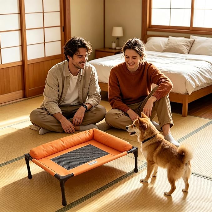 Consistent Dog Bed - 66x17x45cm Pet Elevated Rest Nest, Puppy Moisture-Resistant Bed | moisturee-prooff Pet Supplies for Camping Patio Indoor Backyard Outdoor Beach Living Room Balcony Bedroom