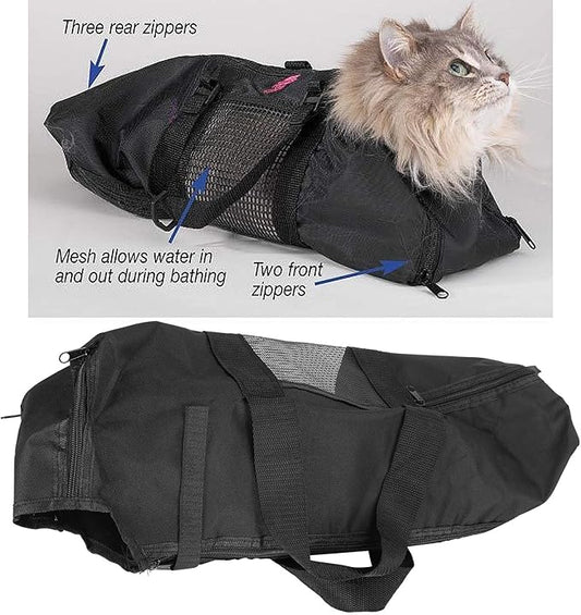 Cat Grooming Bathing Restraint Bag No Scratching Biting for Bathing Nail Trimming Injecting Examining Pet Cat Nail Clipping Cleaning Grooming Washing Shower Bath Bag