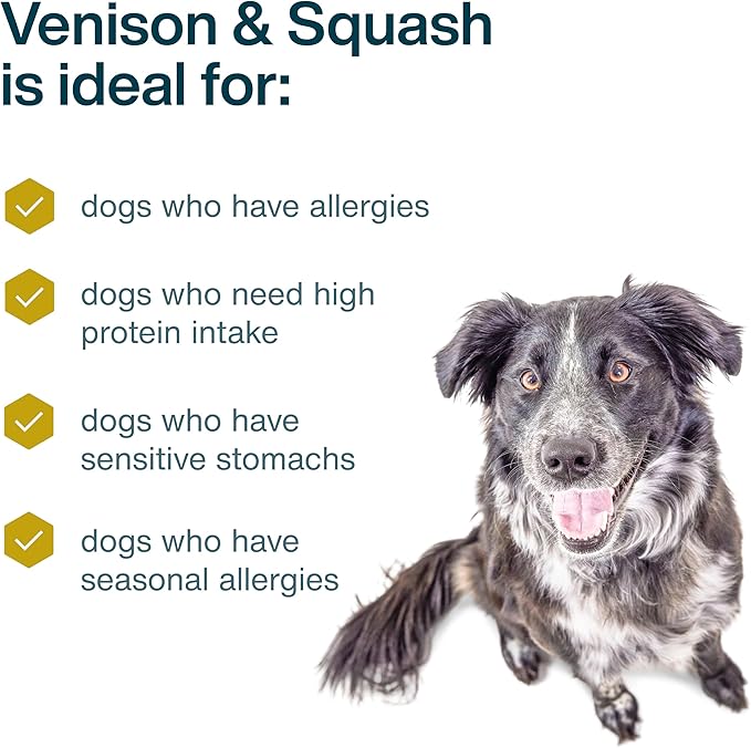 JustFoodForDogs Frozen Fresh Dog Food, Complete Meal or Dog Food Topper, Venison & Squash Human Grade Dog Food Recipe, 18 oz (Pack of 21)