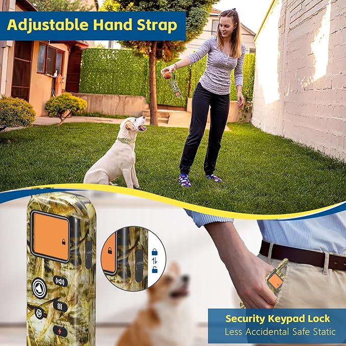 Wireless Dog Fence System for 2 Dogs with 2 Collars 856 Acre Electric Dog Fence Shock Mulit Dogs Training Collar with Remote Ultrasonic Portable Waterproof Outdoor Safe Pet Containment System