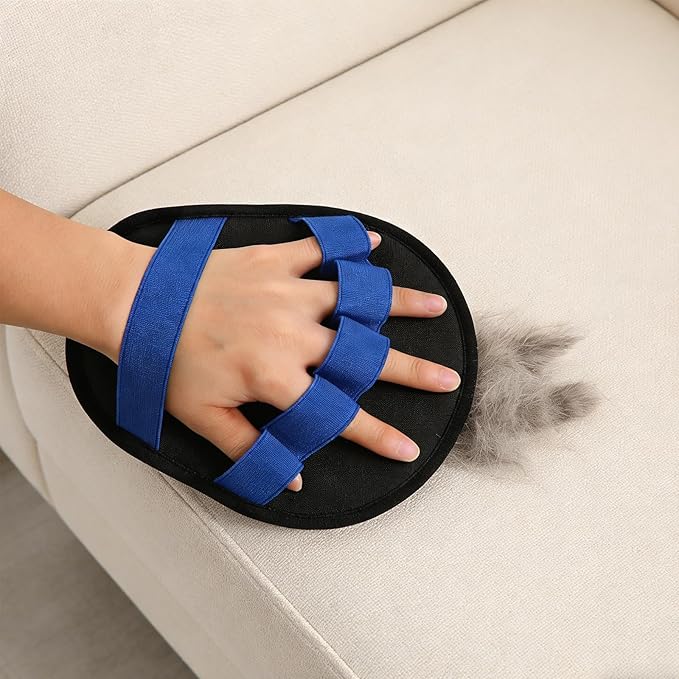 Pet Hair Remover Gloves: Electrostatic Static Pet Grooming Gloves for Car Sofa Rug - ABS Hair Remover for Indoor Cats & Dogs Deshedding Cleaning