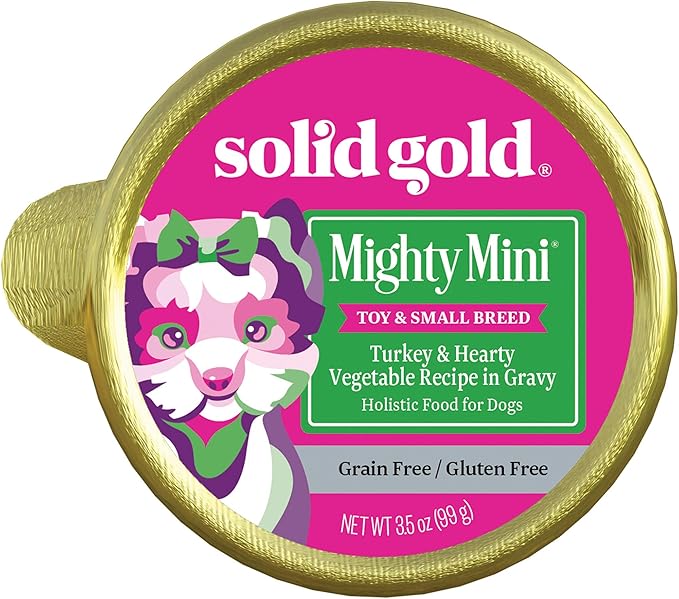 Solid Gold Mighty Mini Turkey Grain and Gluten Free Wet Dog Food, 3.5 oz.