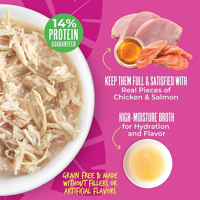 Tiki Dog® Savory Chicken with Salmon Recipe in Broth, 3 oz Cup (4 Count)