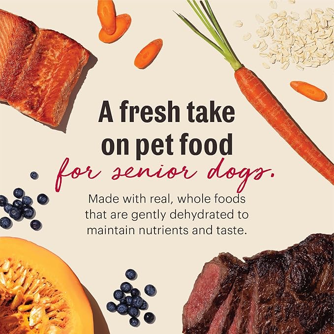 The Honest Kitchen Human Grade Wholemade™ Whole Grain Beef, Oat & Salmon Dehydrated Senior Dog Food, 7lb Bag (Makes 28lbs)