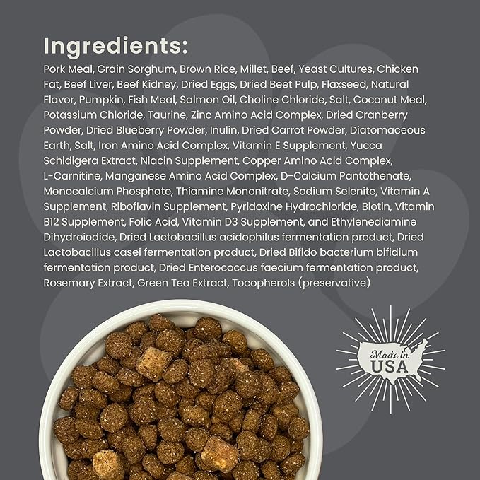 Muenster Perfect Balance Raw Pork Kibble Mix with Freeze Dried Beef for Dogs - High Protein, No Corn, Wheat, or Soy - Probiotic Dog Food Raw Treats for Healthy Gut - All Life Stages, 3.5 lb Bag
