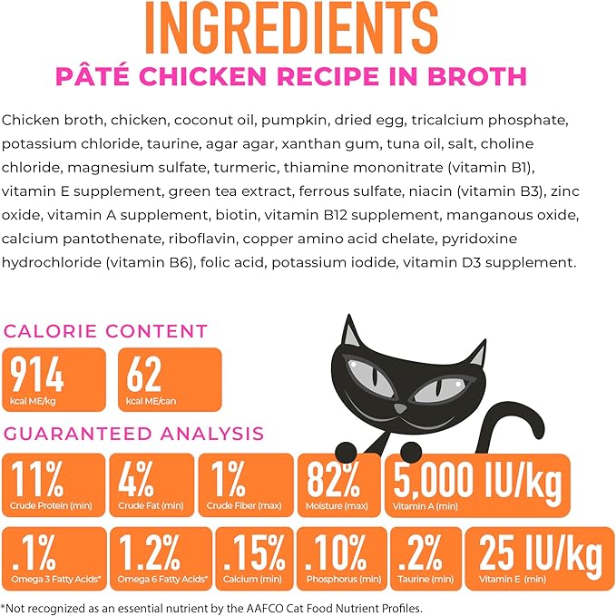 Tiki Cat Silver Pate Wet Cat Food, Chicken Recipe in Broth, 2.4 oz. Can (12 Count)