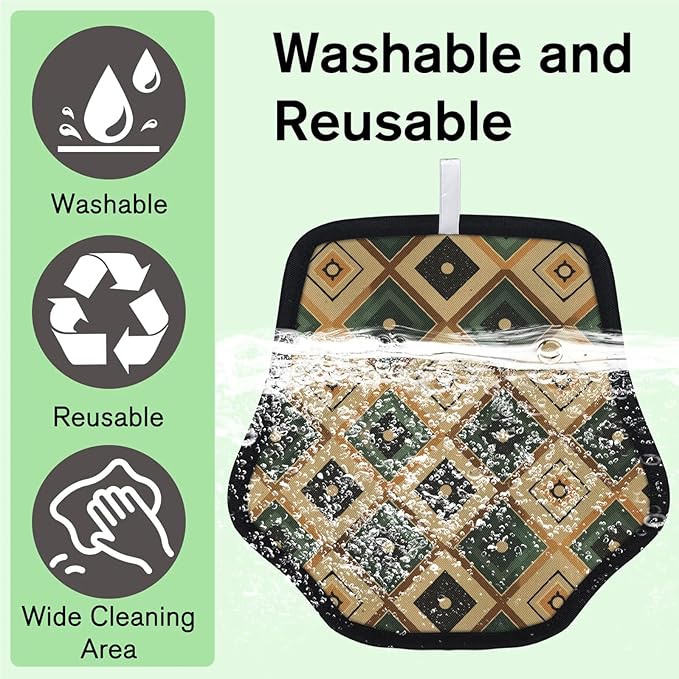 Square Pattern Electrostatic Pet Hair Removal Glove for Cats & Dogs - Reusable Grooming Mitt for Couch, Carpet, Car Seat & Laundry - Large 9x9 Inch
