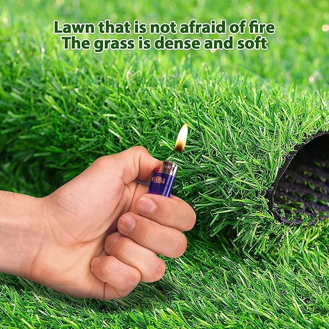 Artificial Grass Rug Turf for Dogs Indoor Outdoor Fake Grass for Dogs Potty Training Area Patio Lawn Decoration (25.6 x 19.7 Inch (Pack of 2))