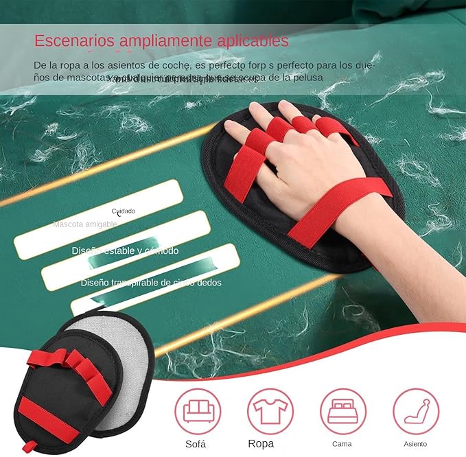 Genérico Hair Remover Glove for – Functional Elegant Modern Pet Cleaning Products, Electrostatic Fingers Hair Removers, Cats & Gloves Dogs | Multipurpose Outdoor Indoor Utility