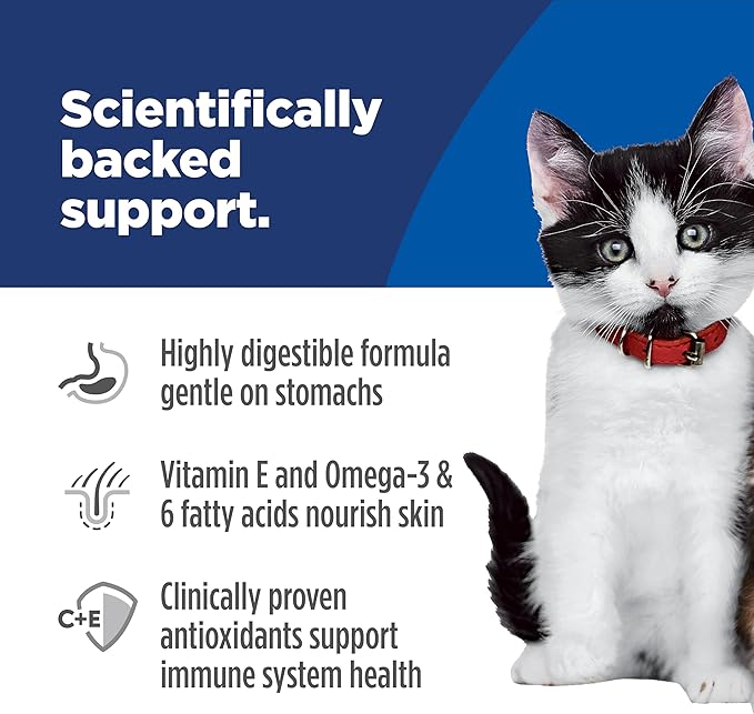 Hill's Science Diet Sensitive Stomach & Skin, Kitten, Stomach & Skin Sensitivity Support, Wet Cat Food, Salmon & Vegetables Stew, 2.8 oz Can, Case of 24