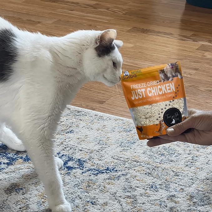 Freeze Dried Dog and Cat Treats Food Topper (2.0 oz, Chicken Powder & Chunks)