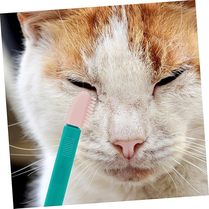 2Pcs Lightweight Kitten Eye Comb Non Slip Tear Brush for Cats Portable Grooming Tool for Pet Eye Care Essential Kitten Supplies