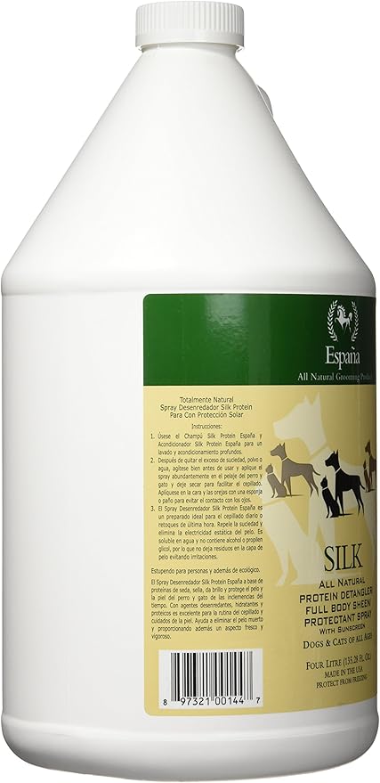 Espana Silk ESP1125DC Specially Formulated Silk Protein Detangler for Dogs and Cats, 135.28-Ounce