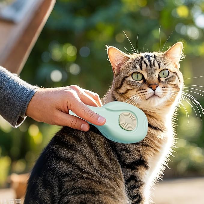Cat Steamer Brush - Anti-Static Quick Brush - Cat Grooming Tool,for Outdoor Detailing Home Cleaning Indoor Bathing Grooming Daily Travel Puppy Kitten