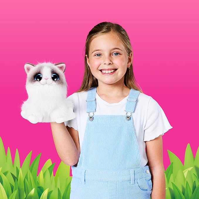 Pets Alive Smitten Kittens Series 2 (Ragdoll) by ZURU – Interactive Plush Cat Toy with 10 Sounds, Surprise Unboxing, Soft Collectible Pet for Ages 3+