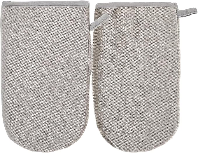2pcs Reusable Pet Hair Removal Gloves Double-Sided Electrostatic Grooming Mittens for Dogs and Cats Efficient Lint Brush for Home Furniture Carpet Cleaning