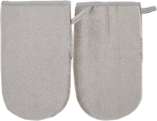 2pcs Reusable Pet Hair Removal Gloves Double-Sided Electrostatic Grooming Mittens for Dogs and Cats Efficient Lint Brush for Home Furniture Carpet Cleaning