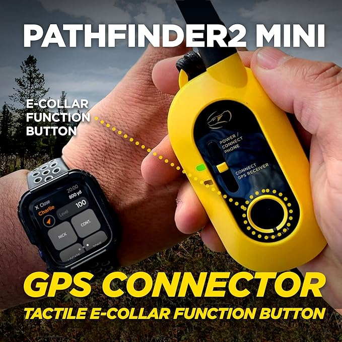 Dogtra Pathfinder2 Mini GPS Tracker eCollar + 2 Add-on Receivers (Green & Black) | 4 Mile, LED, Waterproof, Free App, No Fees, Smartwatch Control, Satellite Tracking, Multi Dogs, Smartphone Required