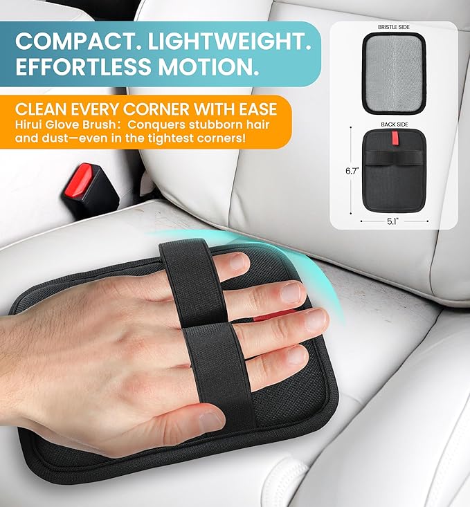 Pet Hair Removal Glove for Cats & Dogs, Electrostatic Fur & Lint Remover for Clothes, Couches, Carpets & Car Seats, Reusable Fur Removal Tool, Upgraded Non‑Slip Pet Hair Remover, 2-Pack