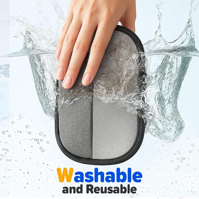 Pet Hair Remover Gloves for Cats & Dogs, Reusable Electrostatic Pet Hair Removal Gloves Brush for Pets Hair, Pet Hair Remover Tool for Clothing, Couch, Carpet, Car Seat (2 PCS)