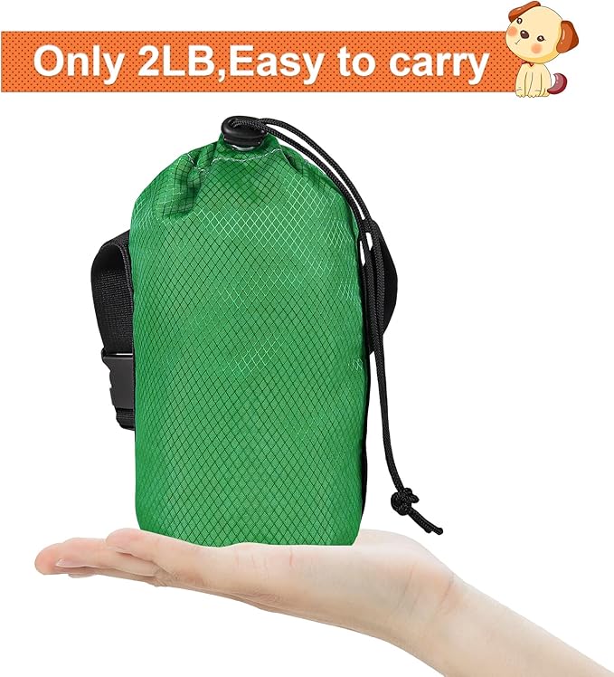 XiaZ Dog Tie Out Cable for Camping, 100ft Portable Overhead Trolley System for Dogs up to 200lbs，Dog Lead for Yard, Camping, Parks, Outdoor Events,5 min Set-up