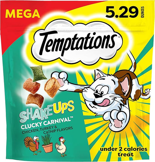 Temptations Cat Treat ShakeUps, Crunchy and Soft Cat Treats, Crustacean Celebration, 5.29 oz. Pouch