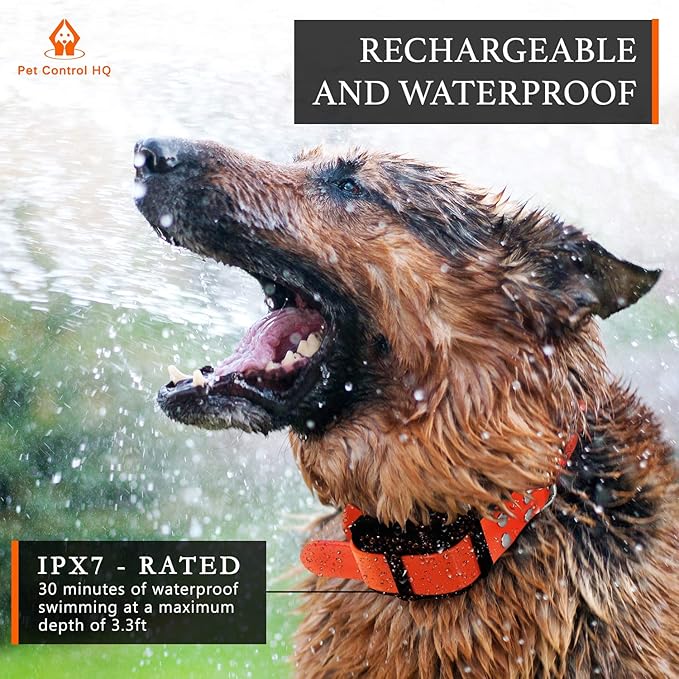 Wireless Dog Fence System - Dog Fence Electric Shock Collar Training with Remote - Pet Containment System with Fence Wire Underground Perimeter (2 Dogs with Remote)