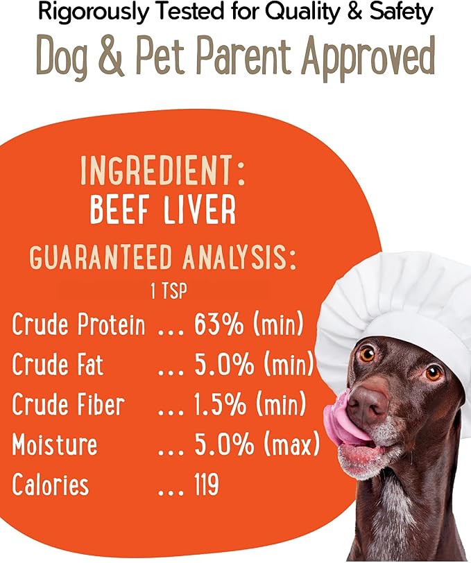 Freeze-Dried Beef Mighty Boost Dog Food Topper | High-Protein Meal Enhancer for Dogs | Grain-Free, All-Natural Pet Food Additive | Made in The USA