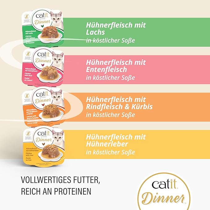 Catit Chicken Dinner with Beef & Pumpkin – Hydrating and Healthy Wet Cat Food for Cats of All Ages