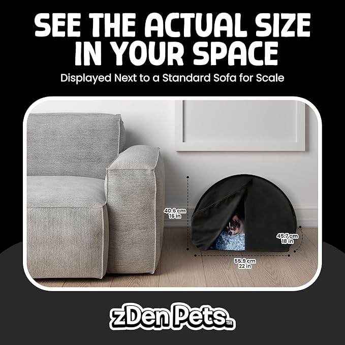 Original Patented Cozy Pet Bed: Calming Den for Indoor Cats and Small Dogs, Portable Cave Tent Design for Comfort, Ideal for Pets Seeking a Relaxing, Secure Space, Ideal for Anxiety Relief & Comfort