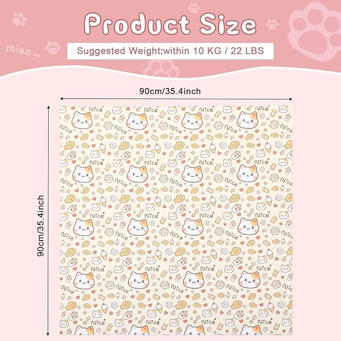 Sadnyy 35.4" Extra Large Cat Grooming Wrap Self-Adherent Anti-Escape Cat Wrap for Cutting Nails, Brushing, Medication and Ear Cleaning