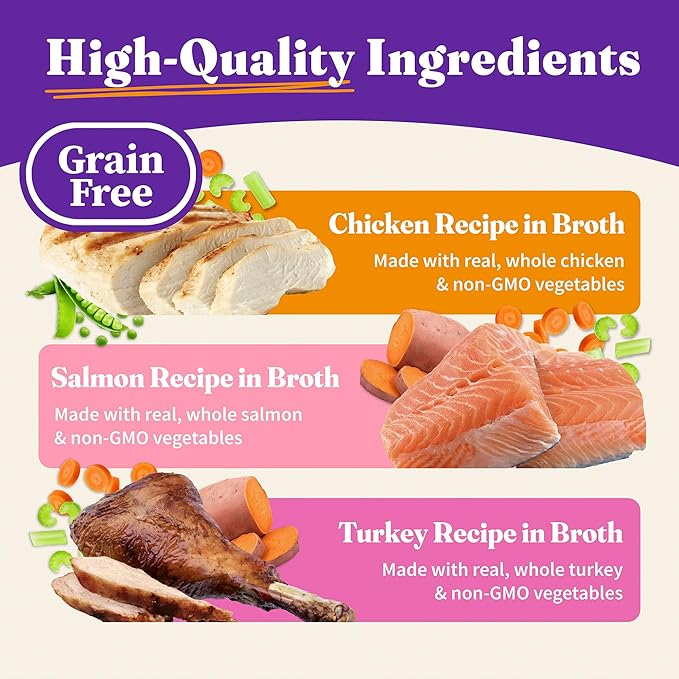 Halo Wet Cat Food Variety Pack, Grain Free Three Canned Wet Cat Pate, Chicken Stew, Salmon Stew & Turkey Stew, 5.5 Oz Can (Pack of 12)