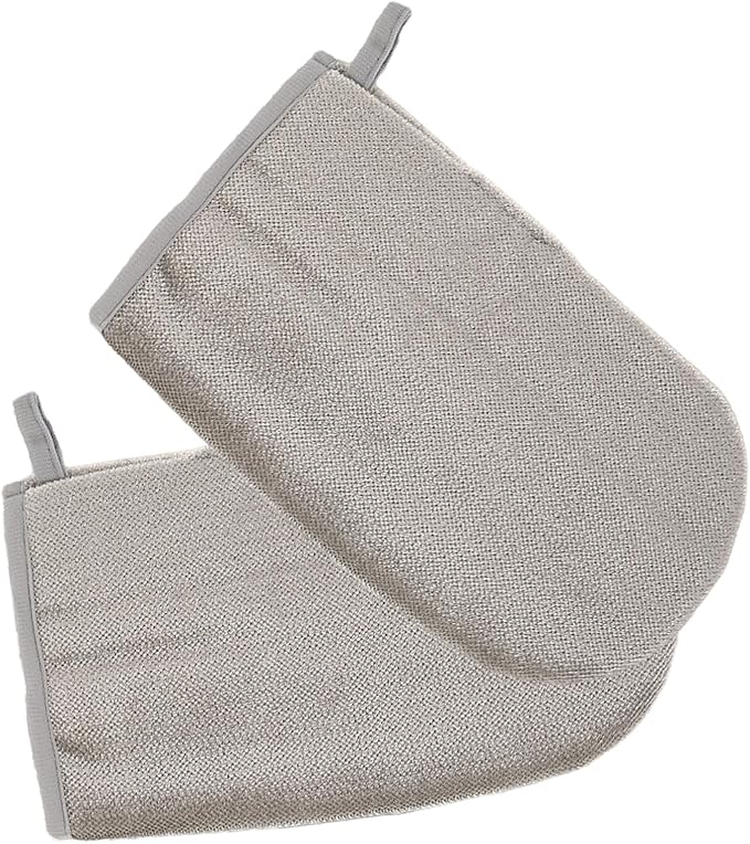 2pcs Dual-Sided Pet Hair Remover Gloves Reusable Grooming Mitt for Cats Dogs Electrostatic Static Removal for Furniture Curtains Comfortable Flexible Hair Removal Tool