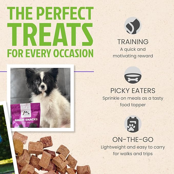Freeze Dried Beef Liver Treats for Dogs - Healthy, High Protein Dog Snacks - Single Ingredient Liver Treats for Training & Rewards - Made in USA - Premium Freeze Dried Dog Treats
