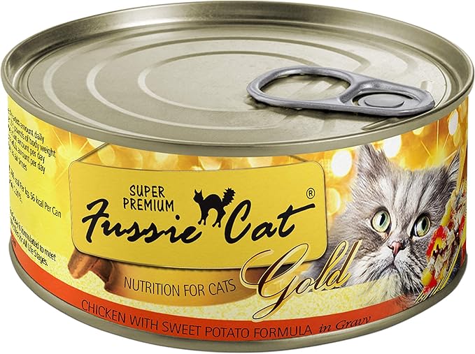 Fussie Cat Super Premium Chicken & Sweet Potato Formula in Gravy Grain-Free Wet Cat Food 2.82oz, case of 24