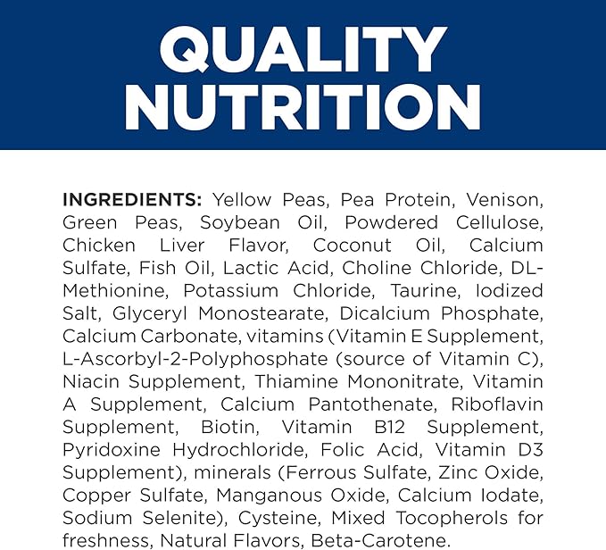 Hill's Prescription Diet d/d Food Sensitivities Venison & Green Pea Formula Dry Cat Food, Veterinary Diet, 8.5 lb. Bag