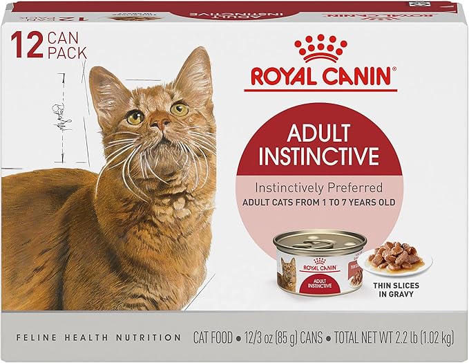 Royal Canin Feline Health Nutrition Adult Instinctive Adult Thin Slices in Gravy Cat Food, 3 oz (Pack of 12)