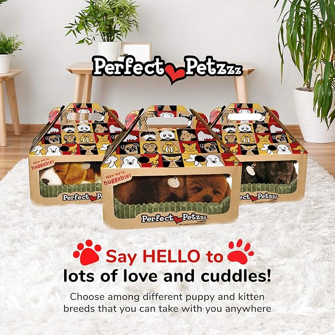 Original Petzzz Chocolate Lab, Realistic, Life-Like Stuffed Interactive Plush Toy, Electronic Pets, Companion Pet Dog with 100% Handcrafted Synthetic Fur