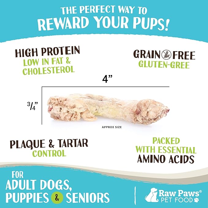 Raw Paws Freeze Dried Necks Bundle - Duck & Chicken Necks for Dogs & Cats, 9 oz - Made in USA - Single Ingredient Chews