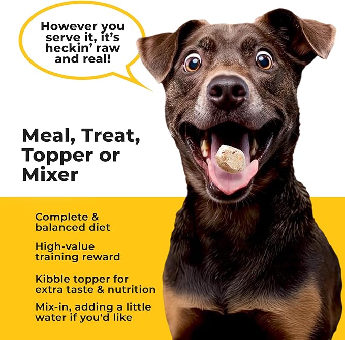 Chonky Chicken - Dog Treats Freeze Dried Chicken, Complete Meal & Topper, Real Cuts for Training - High Protein (21g Per Cup) Training Treats for Dogs, Made in The USA, 20oz Bag