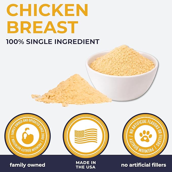 Momentum Carnivore Nutrition Freeze-Dried Chicken Breast Pet Food Topper – Single-Ingredient, All-Natural Topper – High-Protein for Dogs and Cats, Grain-Free and Made in The USA– (3.75 oz Bag)