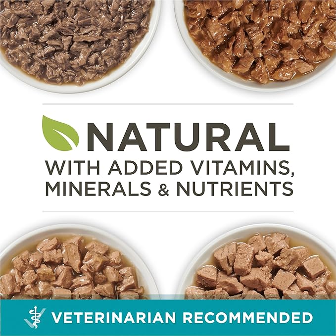 Purina ONE Natural, High Protein Cat Food Variety Pack, Chicken, Tuna, Salmon and Trout Recipes - (Pack of 24) 3 oz. Cans