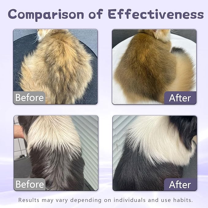 Cat Waterless Shampoo with Brush, for Quick Cleaning Between Baths, No Rinsing Needed, Hypoallergenic, Suitable for Cats and Dogs