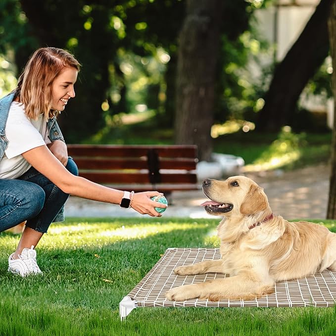 Elevated Dog Bed - Raised Pet Cot for Large Dogs, Portable Indoor & Outdoor Dog cot Bed, Soft and Comfortable, Pet Bed for Camping or Beach, XL