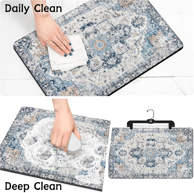 Dog Food Mats for Floors Absorbent, Non-Slip Quick Dry Dog Mat for Food and Water, Cat Pet Food Mat Pet Supplies