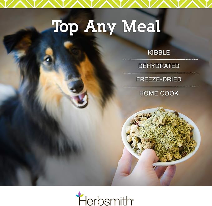 Herbsmith Kibble Seasoning – Freeze Dried Duck – DIY Raw Coated Kibble Mixer - Dog Food Topper for Picky Eaters [Bundle x3 Units]