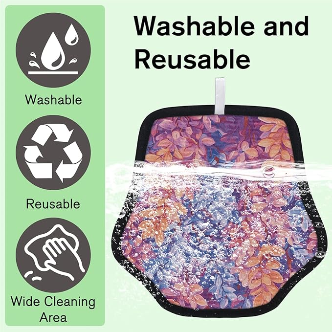 Reusable Pet Hair Removal Glove Lavenders Themed Magic Brush for Cat & Dog Hair Remover for Car, Sofa, Bedding, Clothes - 9x9 Mitt Washable