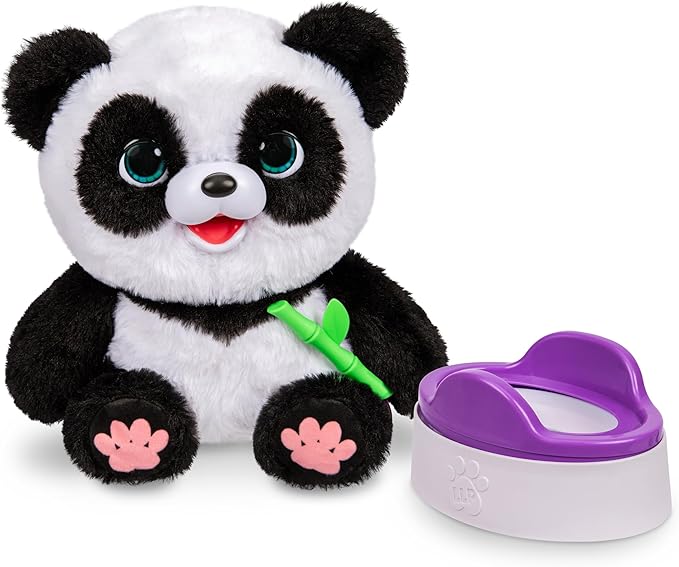 Little Live Pets My Baby Talking Panda ChuChu, Cuddly Panda Toy Plush with 50+ Sounds, Potty Dance, Kick, Feed, Kids Interactive Animal Toys Ages 4+