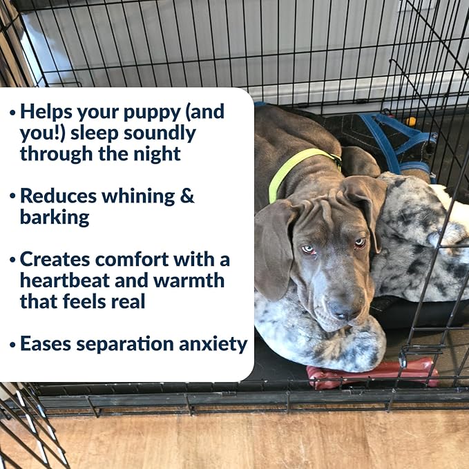 Snuggle Puppy Original for Large Breeds - Heartbeat Puppy for Dogs - Pet Anxiety Relief and Calming Aid - Comfort Dog Toy - Behavioral Training and Sleep Aid Cuddle Buddy - Great Dane